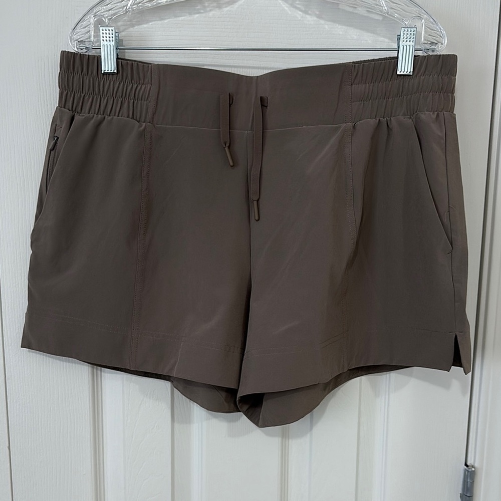 All in Motion Brown Athletic Shorts Elastic Waist
